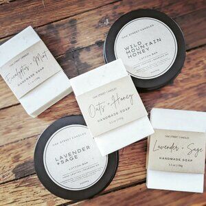 Lavender + Sage Solid Lotion Bar Handmade Natural Mango Shea Butter